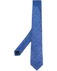 Cravate géométrique bleue Lanvin