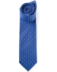 Cravate géométrique bleue Salvatore Ferragamo