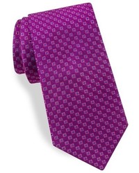 Cravate géométrique violette