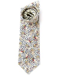 Cravate imprimée beige Dolce & Gabbana