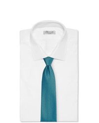Cravate imprimée bleu canard Charvet