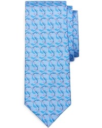 Cravate imprimée bleu clair