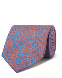 Cravate imprimée bleu clair Charvet