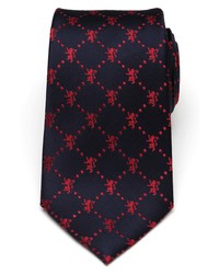 Cravate imprimée bleu et rouge