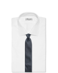 Cravate imprimée bleu marine et blanc Giorgio Armani