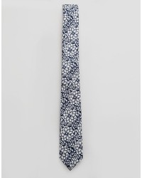 Cravate imprimée bleu marine Asos