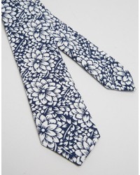 Cravate imprimée bleu marine Asos