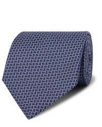 Cravate imprimée bleu marine Dunhill