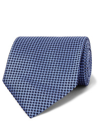 Cravate imprimée bleu marine Ermenegildo Zegna