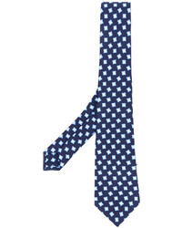 Cravate imprimée bleu marine Kiton