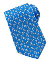 Cravate imprimée bleue
