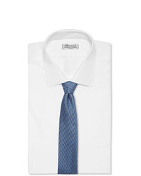 Cravate imprimée bleue Charvet