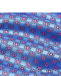 Cravate imprimée bleue Charvet