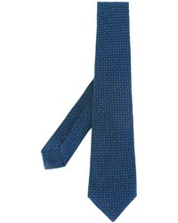Cravate imprimée bleue Kiton