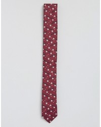Cravate imprimée bordeaux Asos