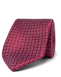 Cravate imprimée bordeaux Charvet