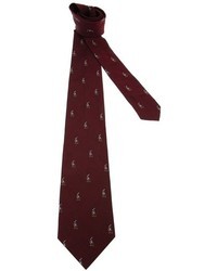 Cravate imprimée bordeaux Polo Ralph Lauren