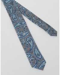Cravate imprimée cachemire bleue Asos