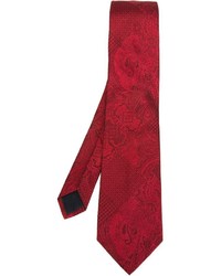 Cravate imprimée cachemire rouge Etro