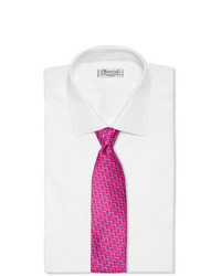 Cravate imprimée fuchsia Charvet