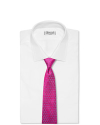 Cravate imprimée fuchsia Charvet