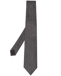 Cravate imprimée gris foncé Moschino