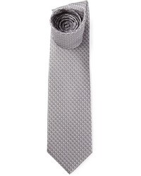 Cravate imprimée grise Brioni