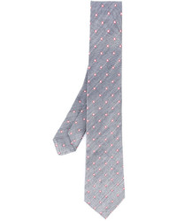 Cravate imprimée grise Kiton