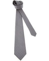 Cravate imprimée grise Saint Laurent