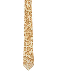 Cravate imprimée léopard marron clair Engineered Garments