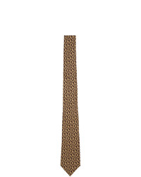 Cravate imprimée marron clair Gucci