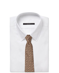 Cravate imprimée marron Gucci