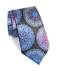Cravate imprimée multicolore