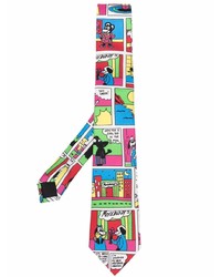 Cravate imprimée multicolore Moschino