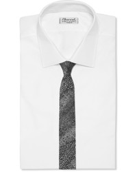 Cravate imprimée noire et blanche