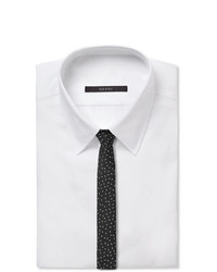 Cravate imprimée noire et blanche Saint Laurent
