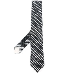 Cravate imprimée noire et blanche