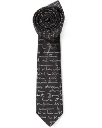 Cravate imprimée noire Christian Dior
