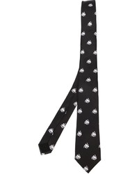 Cravate imprimée noire Dolce & Gabbana