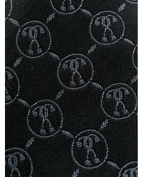 Cravate imprimée noire Moschino