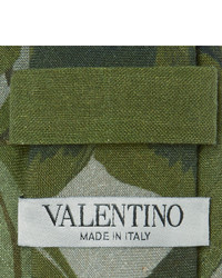 Cravate imprimée olive Valentino