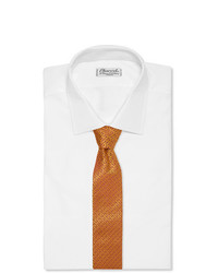 Cravate imprimée orange Charvet