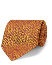 Cravate imprimée orange Charvet