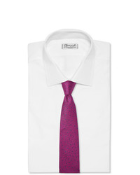 Cravate imprimée pourpre Charvet