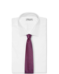 Cravate imprimée pourpre Charvet