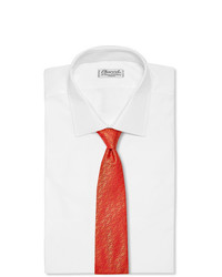 Cravate imprimée rouge Charvet