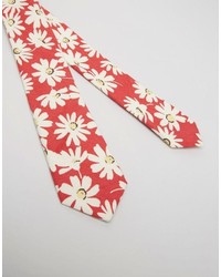 Cravate imprimée rouge Asos