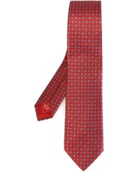 Cravate imprimée rouge Brioni
