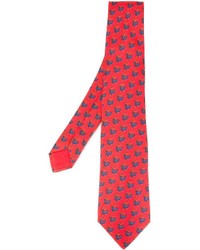 Cravate imprimée rouge