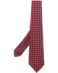 Cravate imprimée rouge Kiton